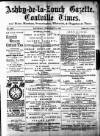 Ashby-de-la-Zouch Gazette Saturday 05 February 1887 Page 1