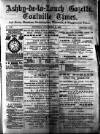 Ashby-de-la-Zouch Gazette Saturday 10 December 1887 Page 1