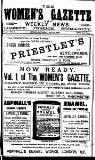 Women's Gazette & Weekly News Saturday 25 May 1889 Page 1