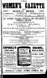 Women's Gazette & Weekly News Saturday 10 August 1889 Page 1
