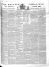 English Chronicle and Whitehall Evening Post Thursday 01 September 1842 Page 1