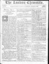 London Chronicle Tuesday 08 January 1805 Page 1