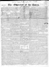 Observer of the Times Sunday 17 March 1822 Page 1
