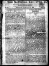National Register (London) Sunday 01 January 1809 Page 1
