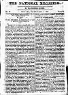 National Register (London) Sunday 05 February 1809 Page 1