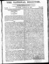 National Register (London) Sunday 19 March 1809 Page 1