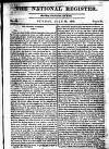 National Register (London) Sunday 30 July 1809 Page 1