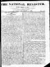 National Register (London) Sunday 06 December 1812 Page 1
