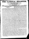 National Register (London) Sunday 17 January 1813 Page 1