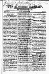 National Register (London) Sunday 08 November 1818 Page 1