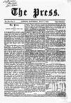 Press (London) Saturday 09 July 1853 Page 1