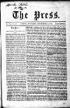 Press (London) Saturday 16 September 1854 Page 1