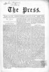 Press (London) Saturday 28 January 1860 Page 1
