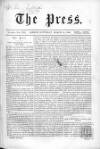 Press (London) Saturday 10 March 1860 Page 1