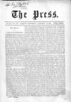 Press (London) Saturday 19 January 1861 Page 1