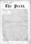 Press (London) Saturday 26 January 1861 Page 1