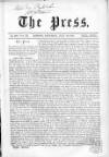 Press (London) Saturday 20 July 1861 Page 1