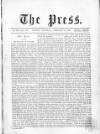 Press (London) Saturday 13 February 1864 Page 1
