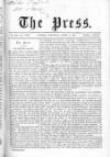 Press (London) Saturday 08 April 1865 Page 1