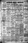 Highland News Saturday 14 August 1915 Page 1