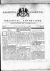 Calcutta Gazette Thursday 27 May 1784 Page 1