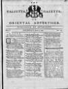 Calcutta Gazette Thursday 03 June 1784 Page 1