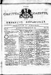 Calcutta Gazette Thursday 16 September 1784 Page 1