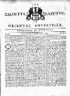 Calcutta Gazette Thursday 21 October 1784 Page 1
