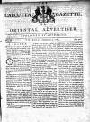 Calcutta Gazette Thursday 02 December 1784 Page 1