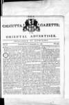 Calcutta Gazette Thursday 23 December 1784 Page 1
