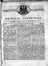 Calcutta Gazette Thursday 13 January 1785 Page 1