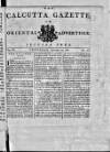 Calcutta Gazette Thursday 12 January 1786 Page 1