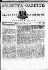 Calcutta Gazette Thursday 06 July 1786 Page 1