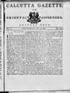 Calcutta Gazette Thursday 13 July 1786 Page 1