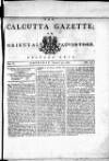Calcutta Gazette Thursday 31 August 1786 Page 1