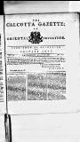 Calcutta Gazette Thursday 18 January 1787 Page 1