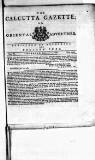 Calcutta Gazette Thursday 01 February 1787 Page 1