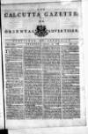 Calcutta Gazette Thursday 31 January 1788 Page 1