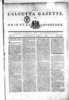 Calcutta Gazette Thursday 10 September 1789 Page 1