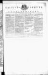 Calcutta Gazette Saturday 31 January 1789 Page 1