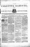 Calcutta Gazette Thursday 06 January 1791 Page 1