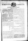 Calcutta Gazette Monday 10 February 1806 Page 1