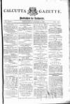 Calcutta Gazette Thursday 03 September 1807 Page 1