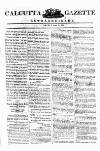 Calcutta Gazette Friday 08 April 1814 Page 1