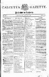Calcutta Gazette Thursday 14 April 1814 Page 1