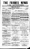 Forres News and Advertiser Saturday 01 December 1917 Page 1