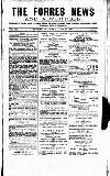 Forres News and Advertiser Saturday 30 July 1921 Page 1