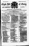 Clyde Bill of Entry and Shipping List Thursday 17 January 1878 Page 1