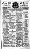 Clyde Bill of Entry and Shipping List Saturday 09 June 1883 Page 1