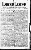 Labour Leader Thursday 29 August 1918 Page 1